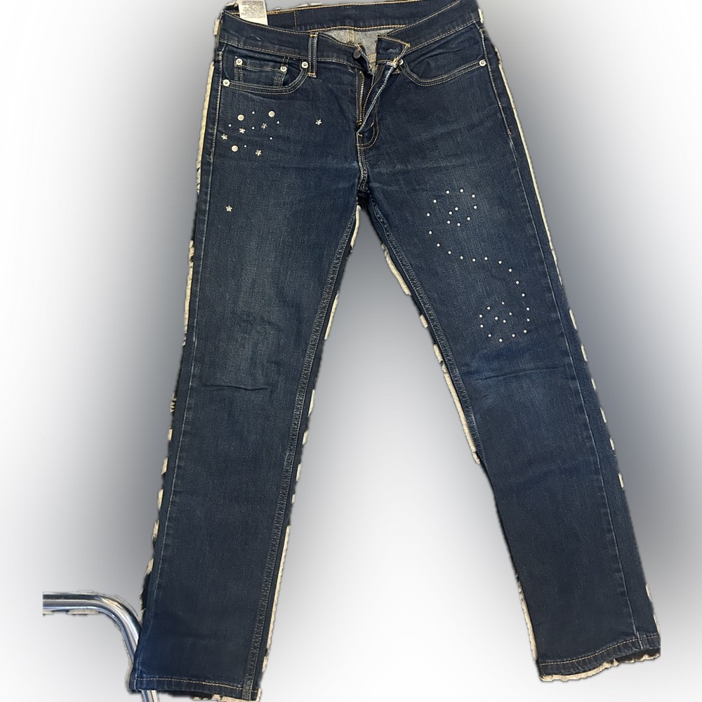 Levi’s Men’s Studded 511 Slim Fit Jeans | W29 L30 | Dark Blue
